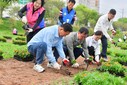 장성군 농업인단체 “황룡강에 꽃 글씨 썼어요”