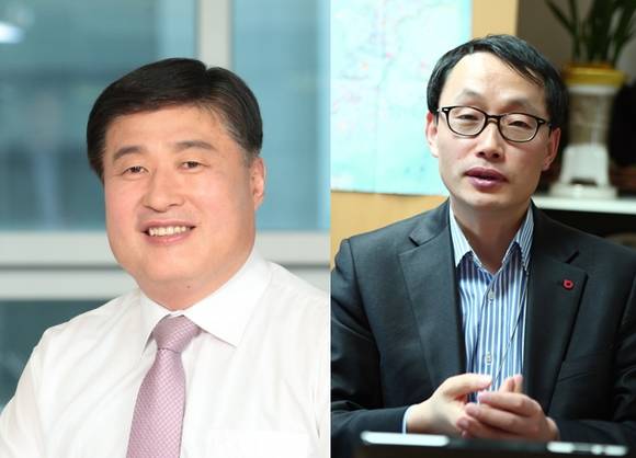 임헌문 Mass총괄(사장)(왼쪽)과 구현모 경영지원총괄(부사장). (사진제공=KT)
