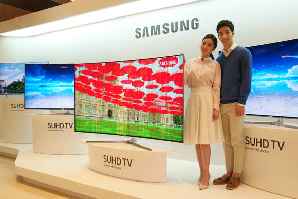 ‘2세대 퀀텀닷 디스플레이’를 채용한 삼성전자의 SUHD TV. (사진제공=삼성전자)