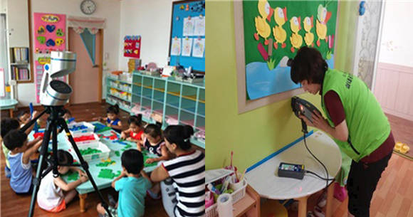 부산시 보건환경연구원은 환경오염에 취약한 영·유아 어린이를 위한 시설인 부산시내 어린이집을 대상으로 실내공기질 및 환경유해인자(중금속류) 조사를 연말까지 실시한다. (사진제공=부산시)