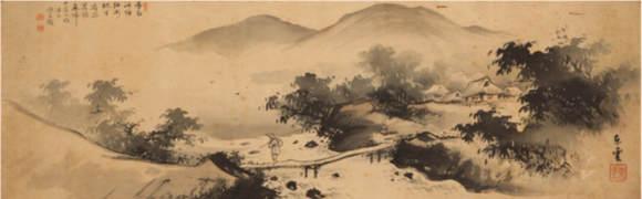 시미즈 도운 作 <귀어도>(1920년대). (사진제공=부산시립미술관)