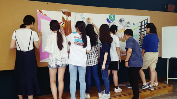 미술심화 학생동아리 활동 모습. (사진=부산교육청)