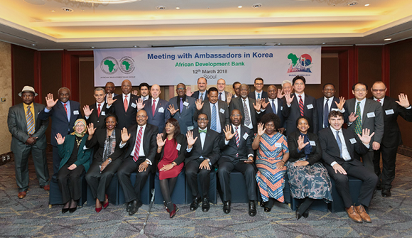 지난 3월에 열린 AfDB 회원국 주한대사관 간담회 모습. (사진=기재부)