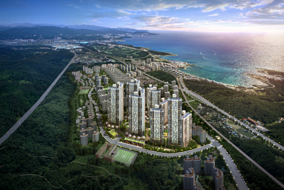 부산 '일광신도시 대성베르힐' 광역 조감도. (사진=대성건설)