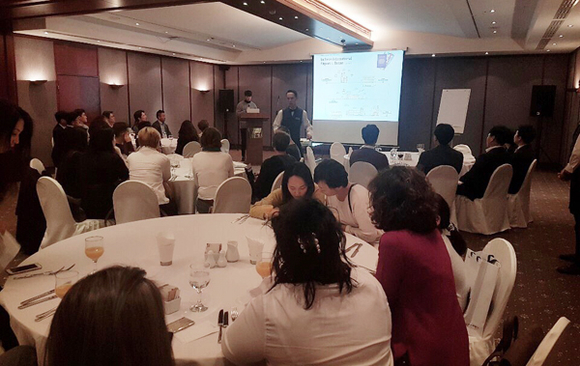 부산시와 부산관광공사가 카자흐스탄 알마티 시에서 부산의료관광설명회를 개최하고 있다. (사진제공=부산관광공사)